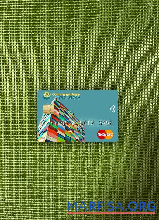 Blank Kyrgyzstan Commercial Bank KYRGYZSTAN mastercard photolook front example